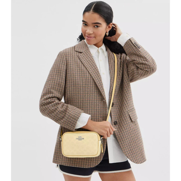 COACH Mini Jamie Camera Crossbody Bag In Signature Canvas Hay Yellow CY752 NWT - Picture 5 of 7
